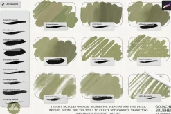 Realistic Gouache Procreate Brushes