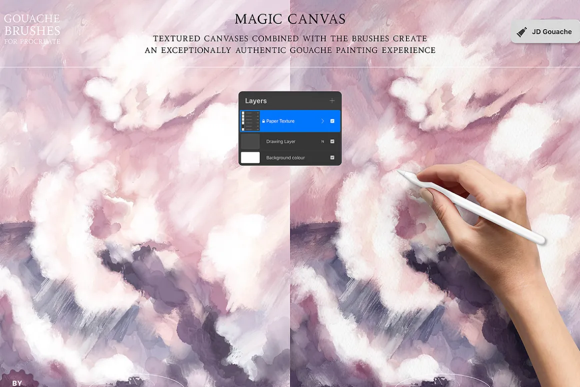 Realistic Gouache Procreate Brushes