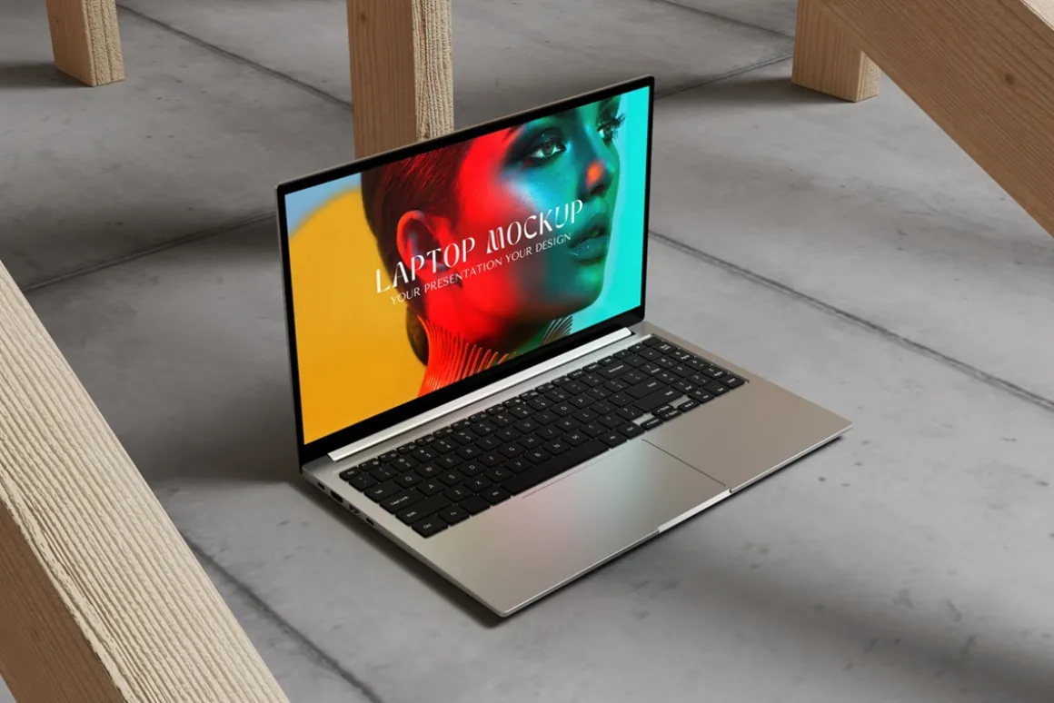 Realistic Laptop Mockup