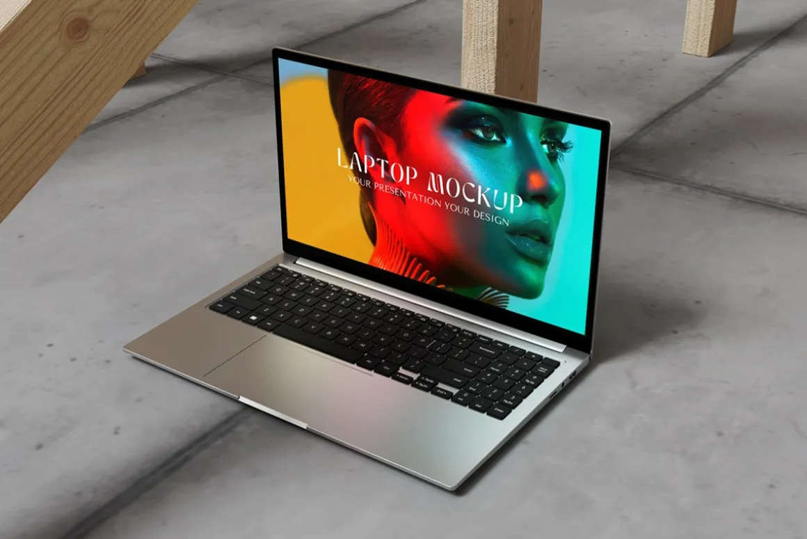 Realistic Laptop Mockup