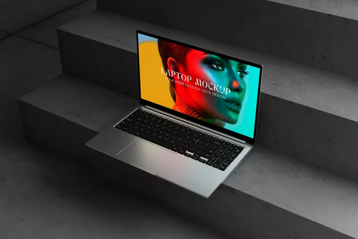 Realistic Laptop Mockup