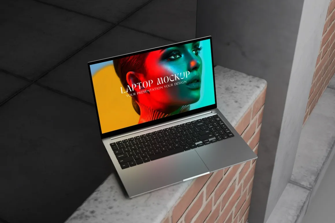 Realistic Laptop Mockup