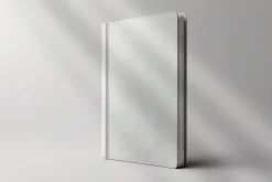 Realistic rounded book mockup design