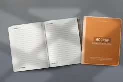 Realistic rounded book mockup design