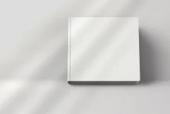 Realistic rounded book mockup design