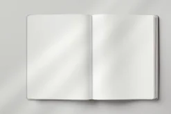 Realistic rounded book mockup design
