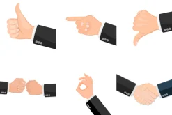 Realistic vector hands. Set №2