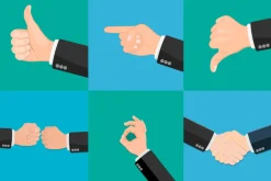 Realistic vector hands. Set №2