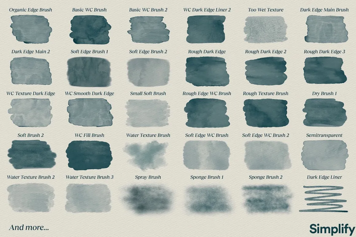 Real Watercolor Procreate Brushes