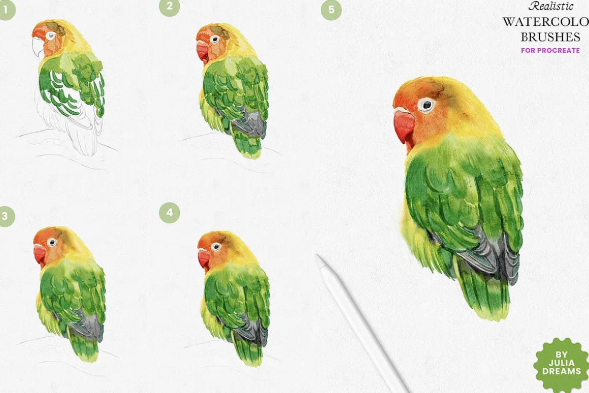 Real Watercolor Procreate Brushes