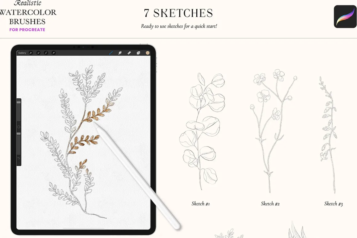 Real Watercolor Procreate Brushes