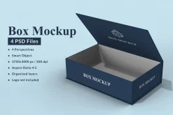 Rectangular Luxury Gift Box Mockup