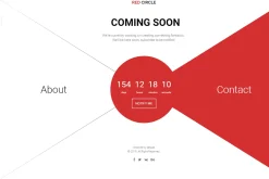 Red Circle - Coming Soon HTML Templ.