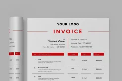 Red Invoice Template