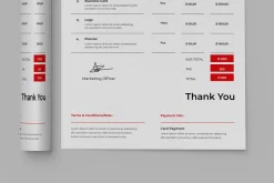 Red Invoice Template