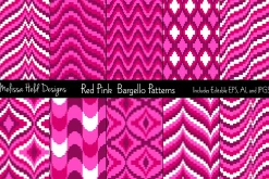 Red & Pink Bargello Patterns