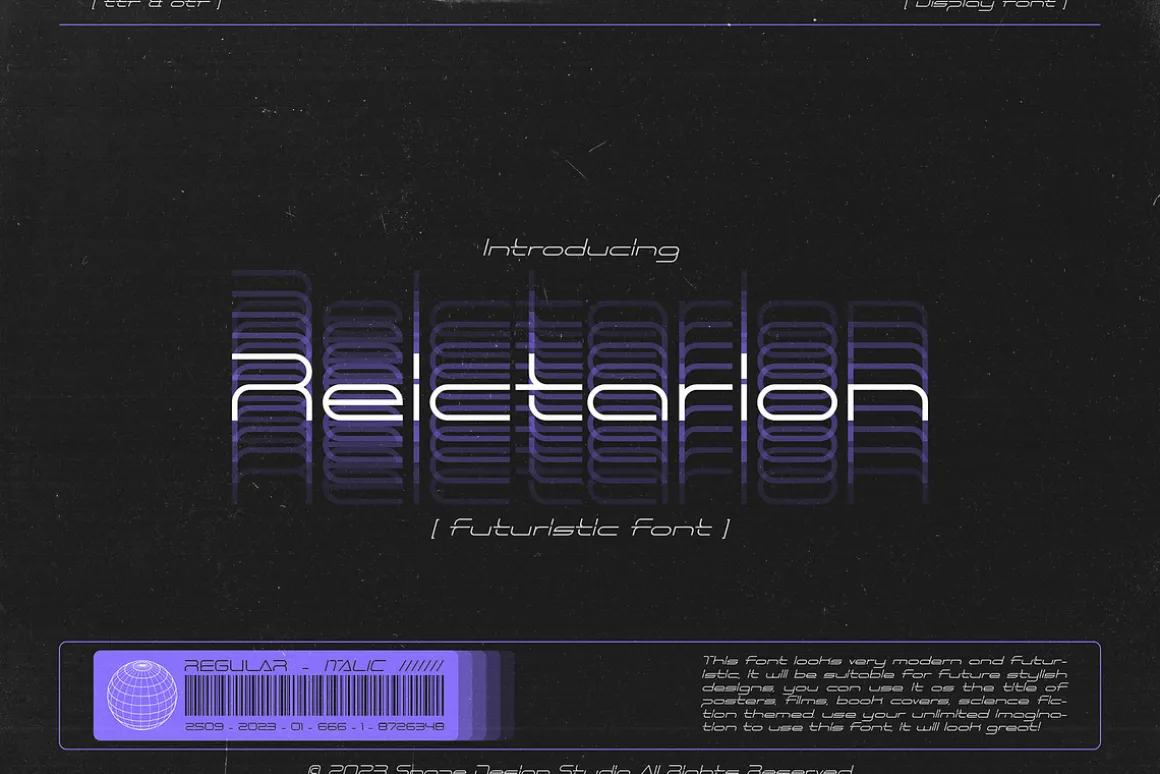 Reictarion - Futuristic Font