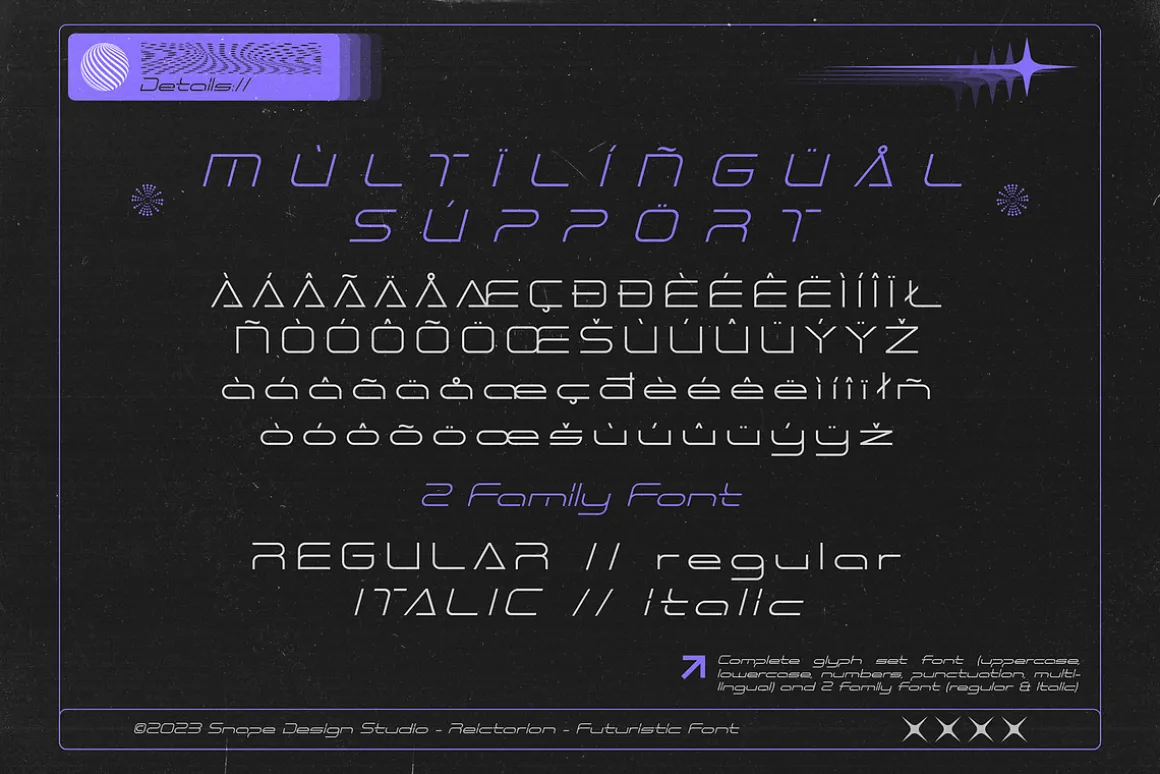 Reictarion - Futuristic Font