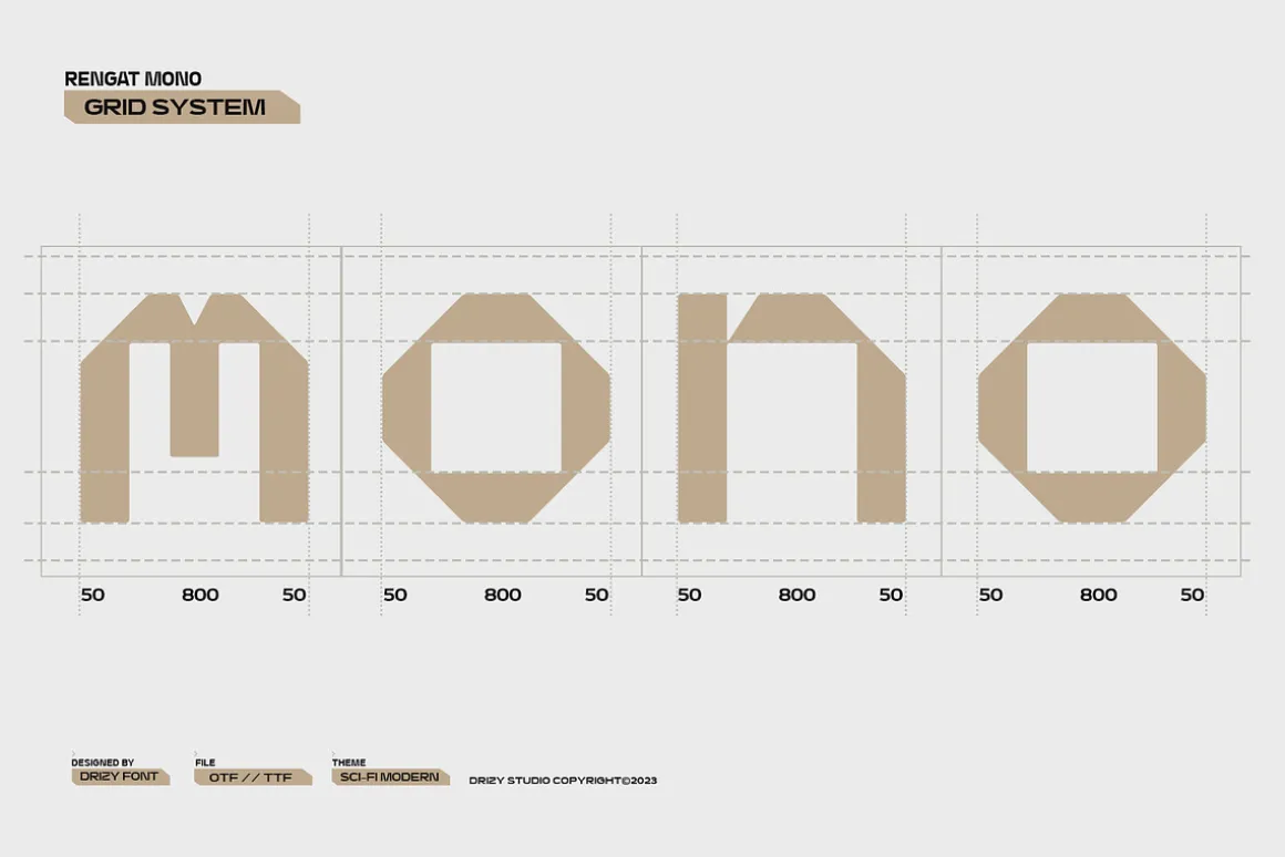 Rengat Mono - Modern Monospace Font