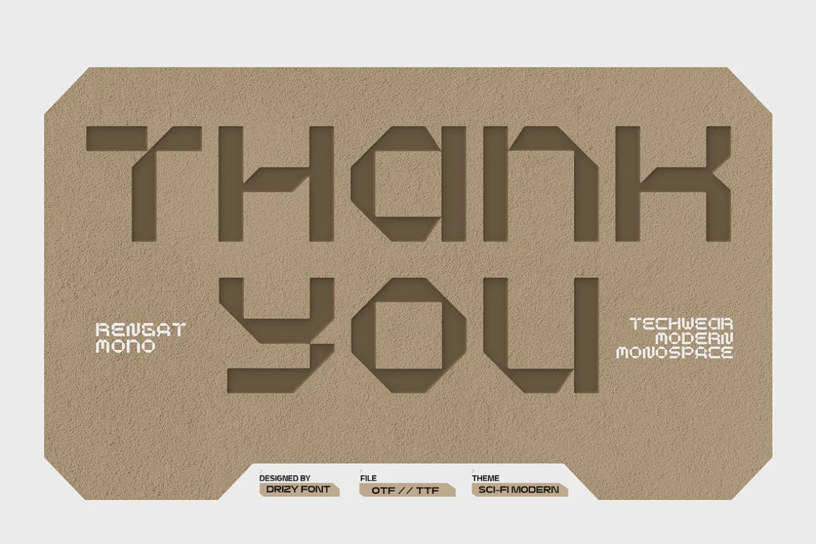 Rengat Mono - Modern Monospace Font