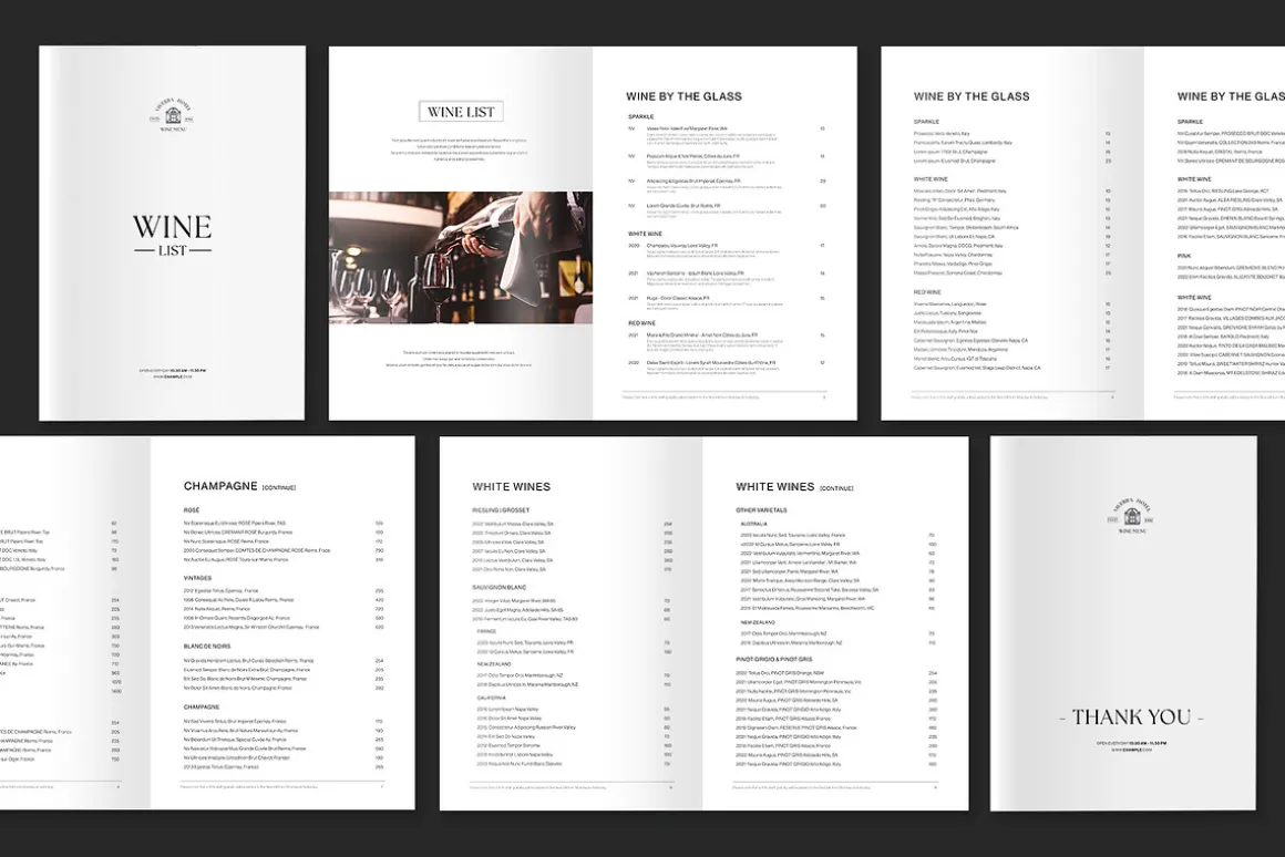 Restaurant Wine List Template