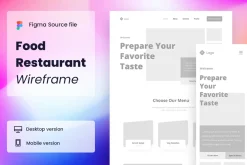 Restaurant Wireframe Website Vol. 05