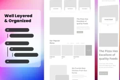 Restaurant Wireframe Website Vol. 05