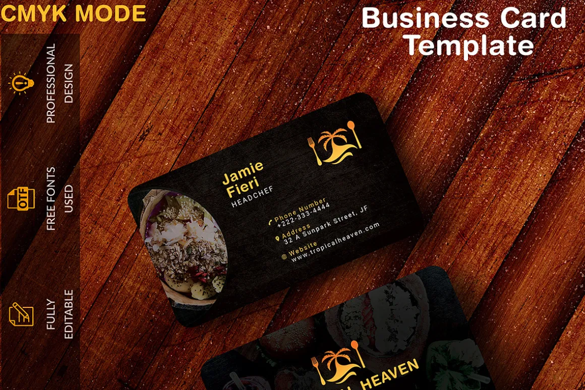 Restaurant business card template