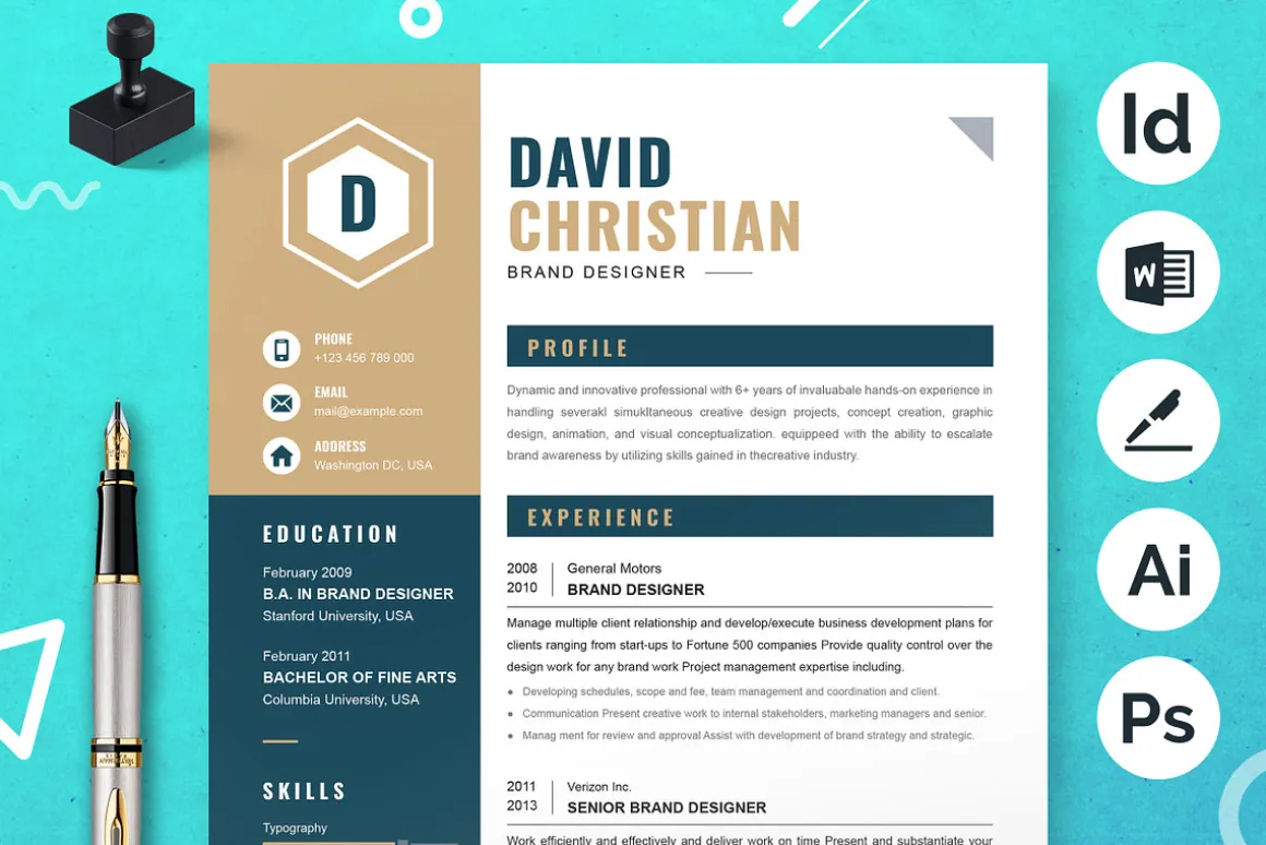 Resume Template for Brand Designer