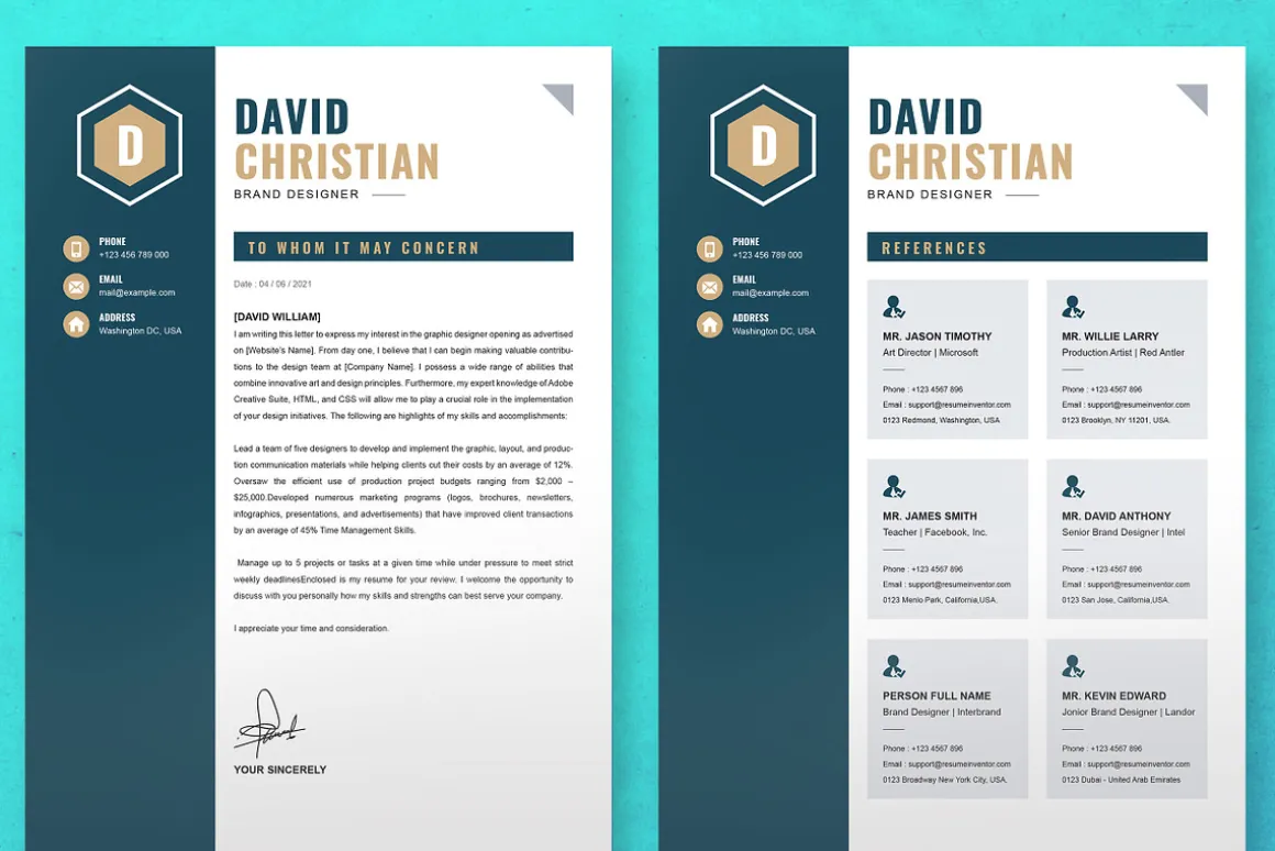 Resume Template for Brand Designer