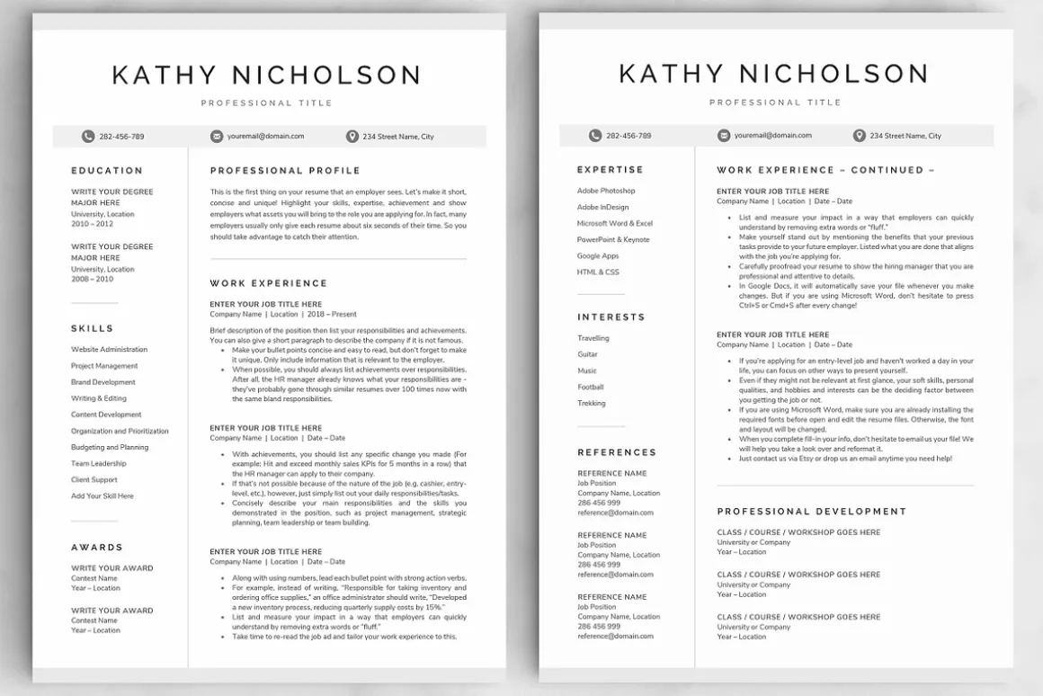 Resume/CV - The Kathy