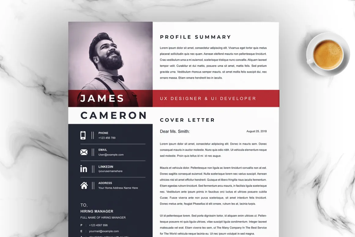 Resume/CV Design Template | MS Word