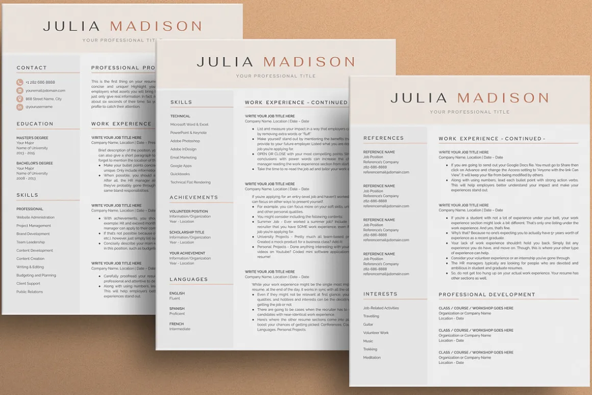Resume/CV - The Madison