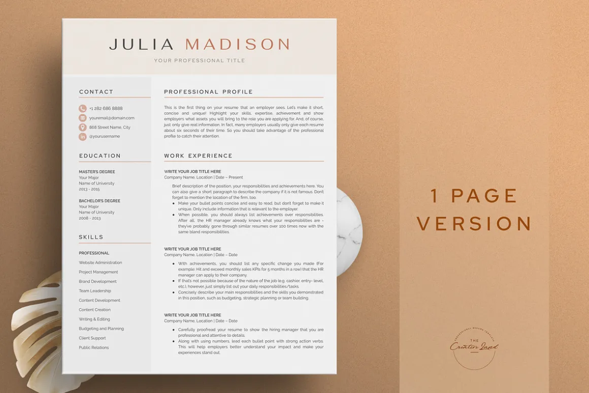 Resume/CV - The Madison