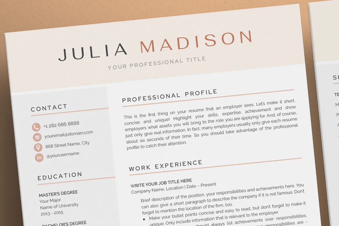 Resume/CV - The Madison