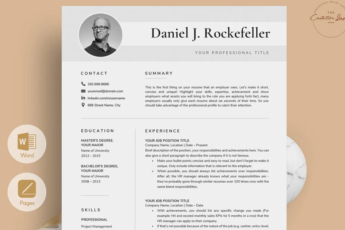 Resume/CV - The Rock