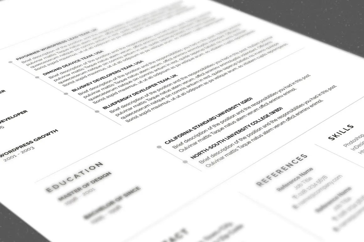 Resume Template / CV