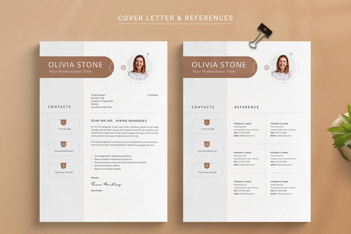 Resume Template / CV - Olivia