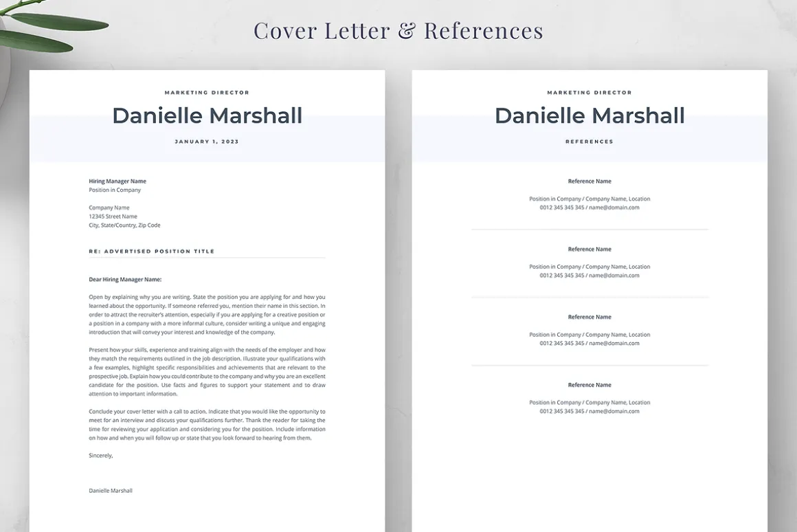 Resume Template Danielle