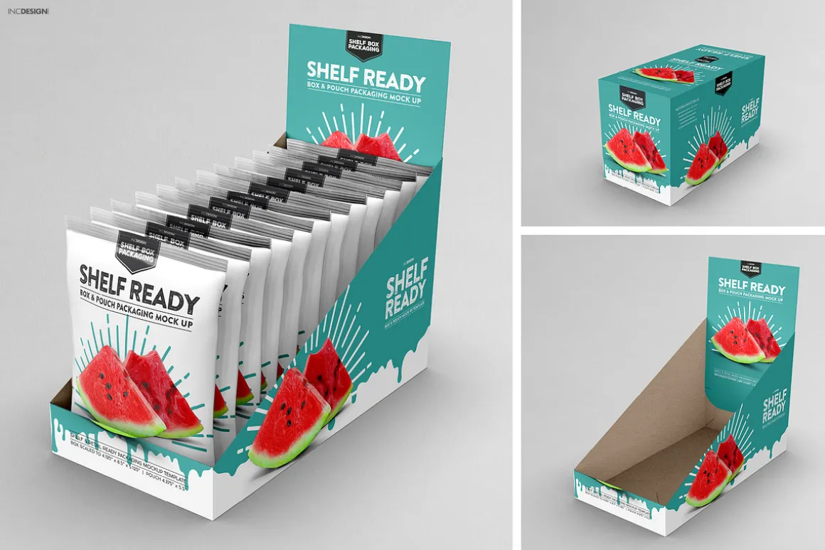 Retail Shelf Box 21 Packaging Mockup