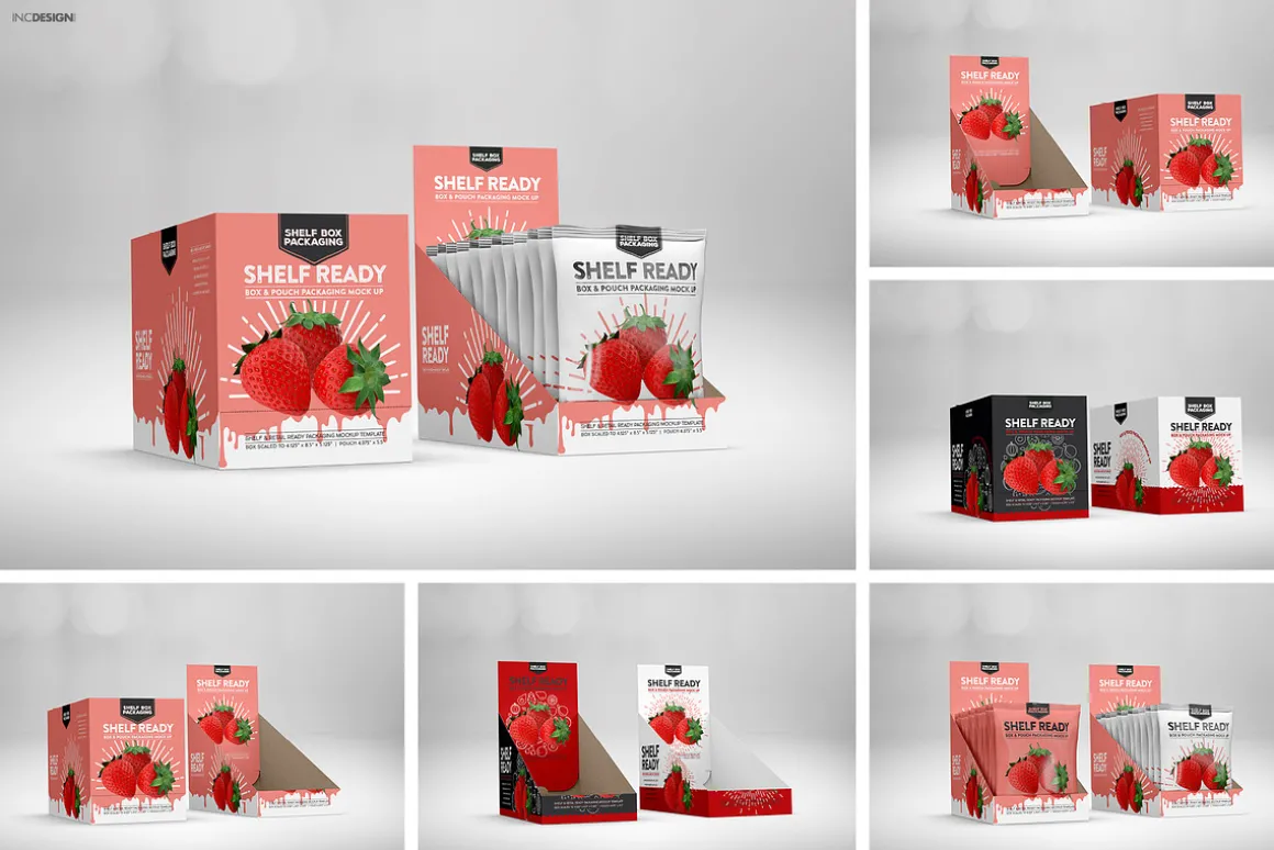 Retail Shelf Box 21 Packaging Mockup
