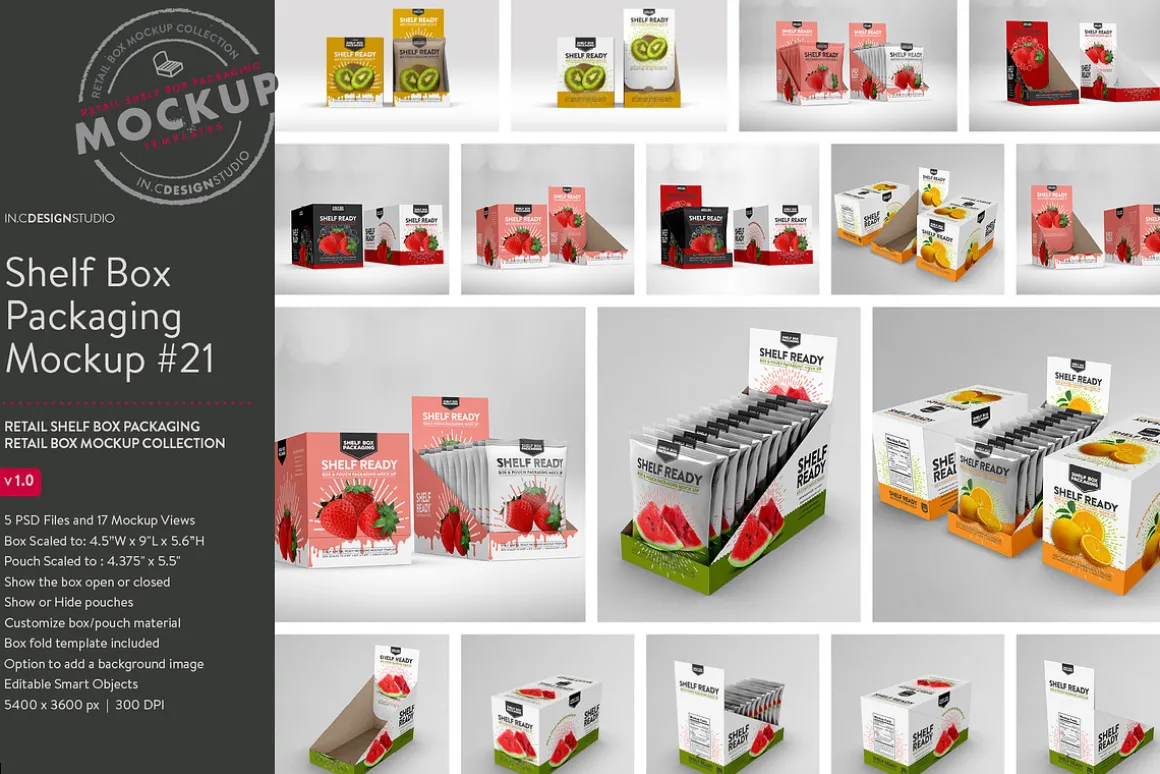Retail Shelf Box 21 Packaging Mockup