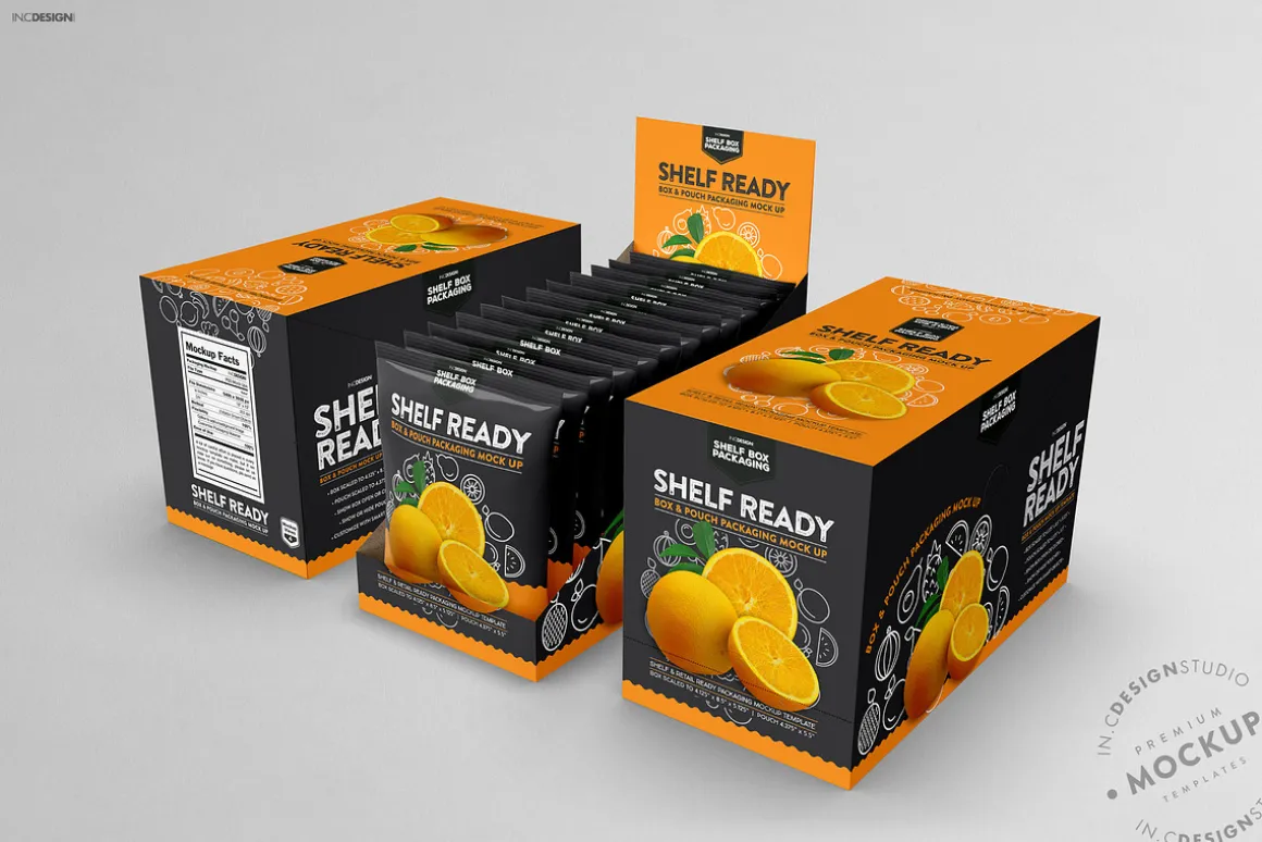 Retail Shelf Box 21 Packaging Mockup