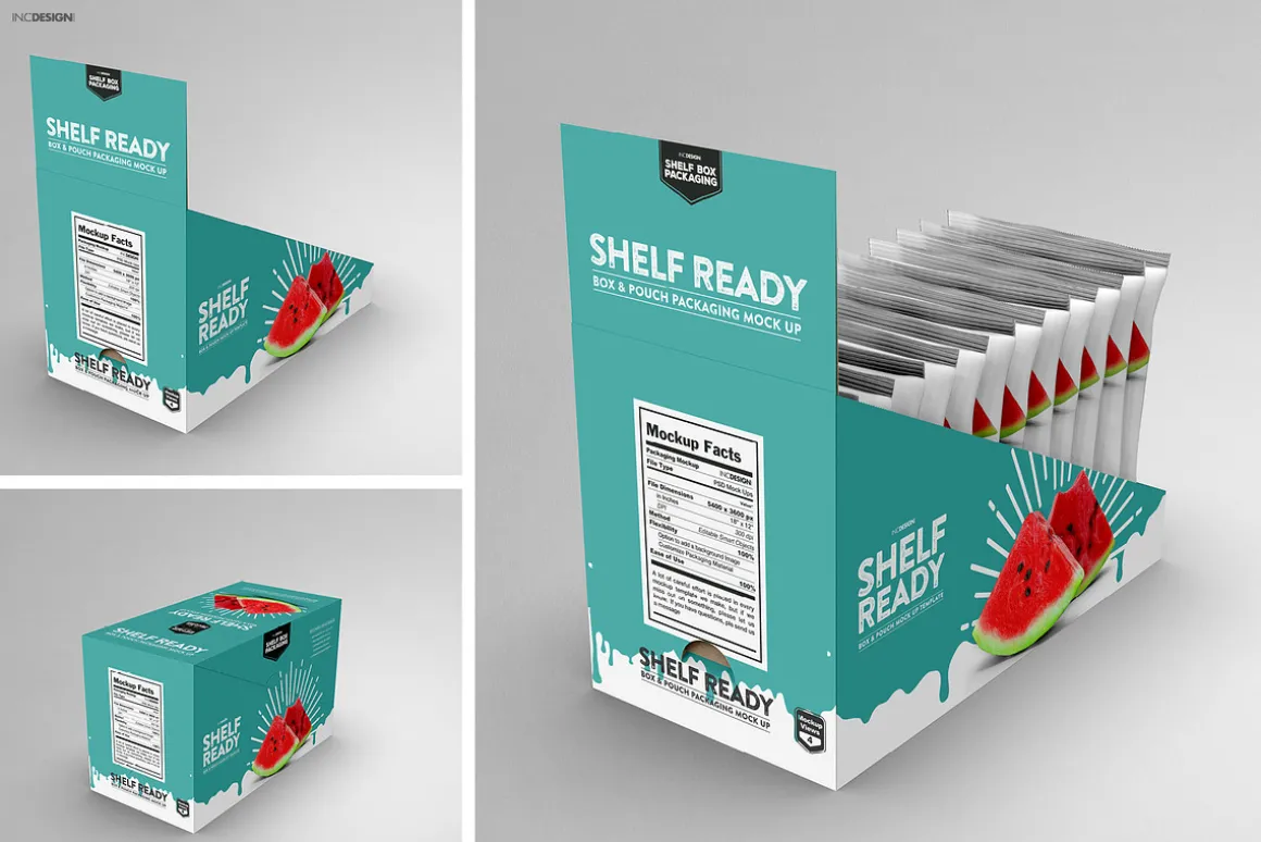 Retail Shelf Box 21 Packaging Mockup