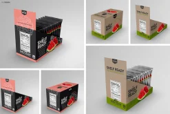 Retail Shelf Box 21 Packaging Mockup
