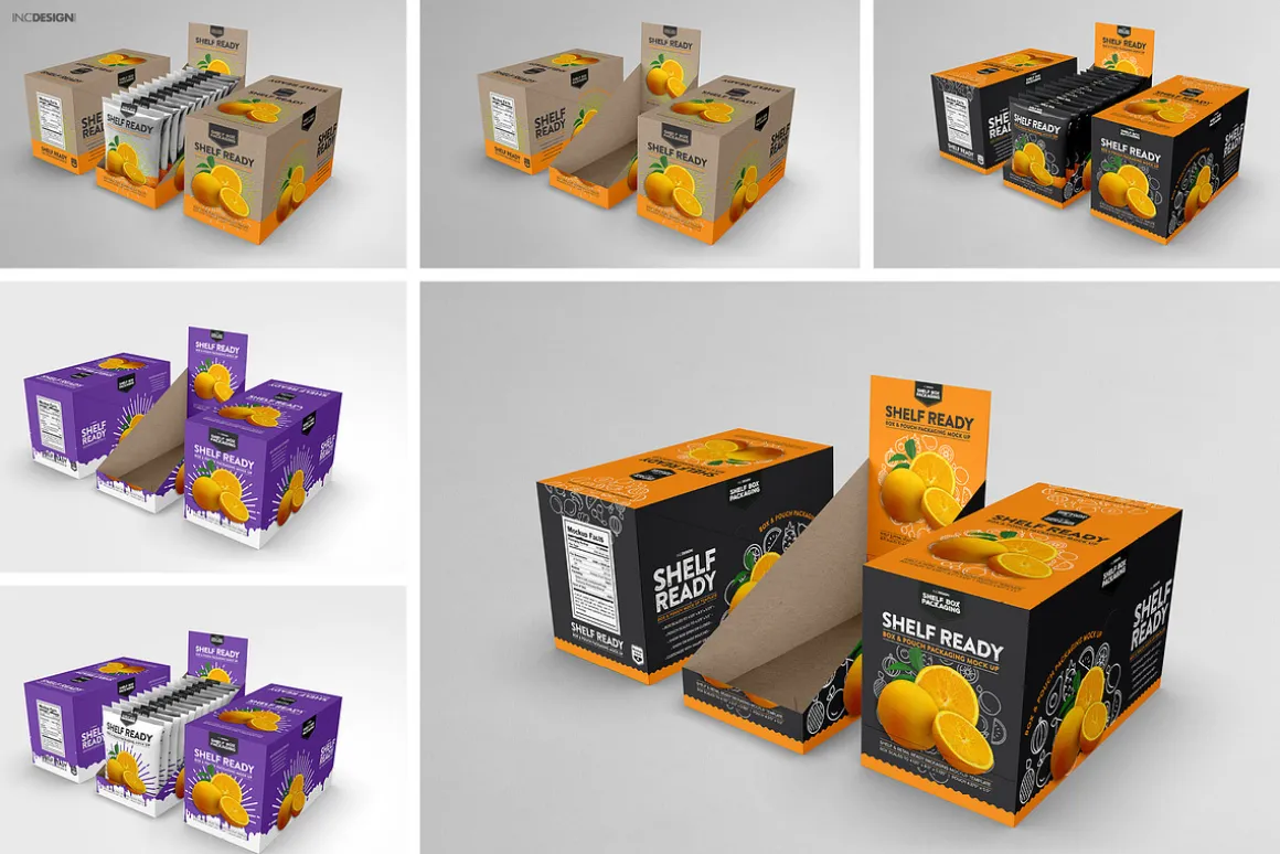Retail Shelf Box 21 Packaging Mockup
