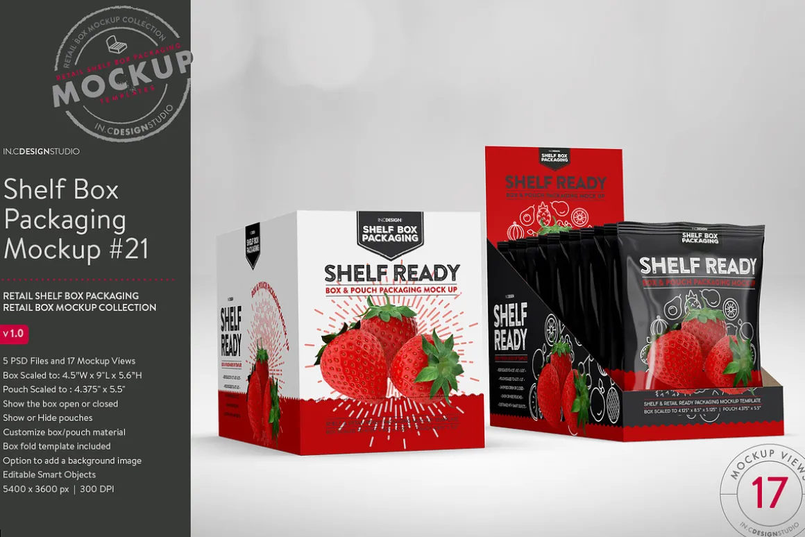 Retail Shelf Box 21 Packaging Mockup