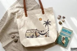 Retro Beach Van Hammock Scene