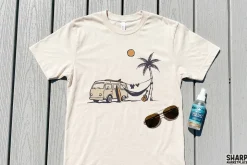 Retro Beach Van Hammock Scene