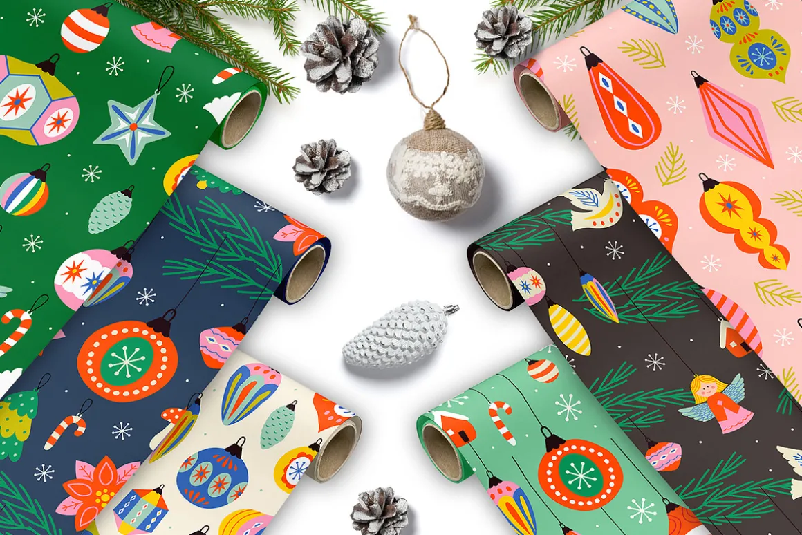 Retro Christmas ornaments